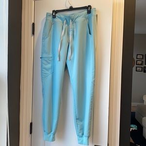 Sea glass Figs jogger scrub pants
